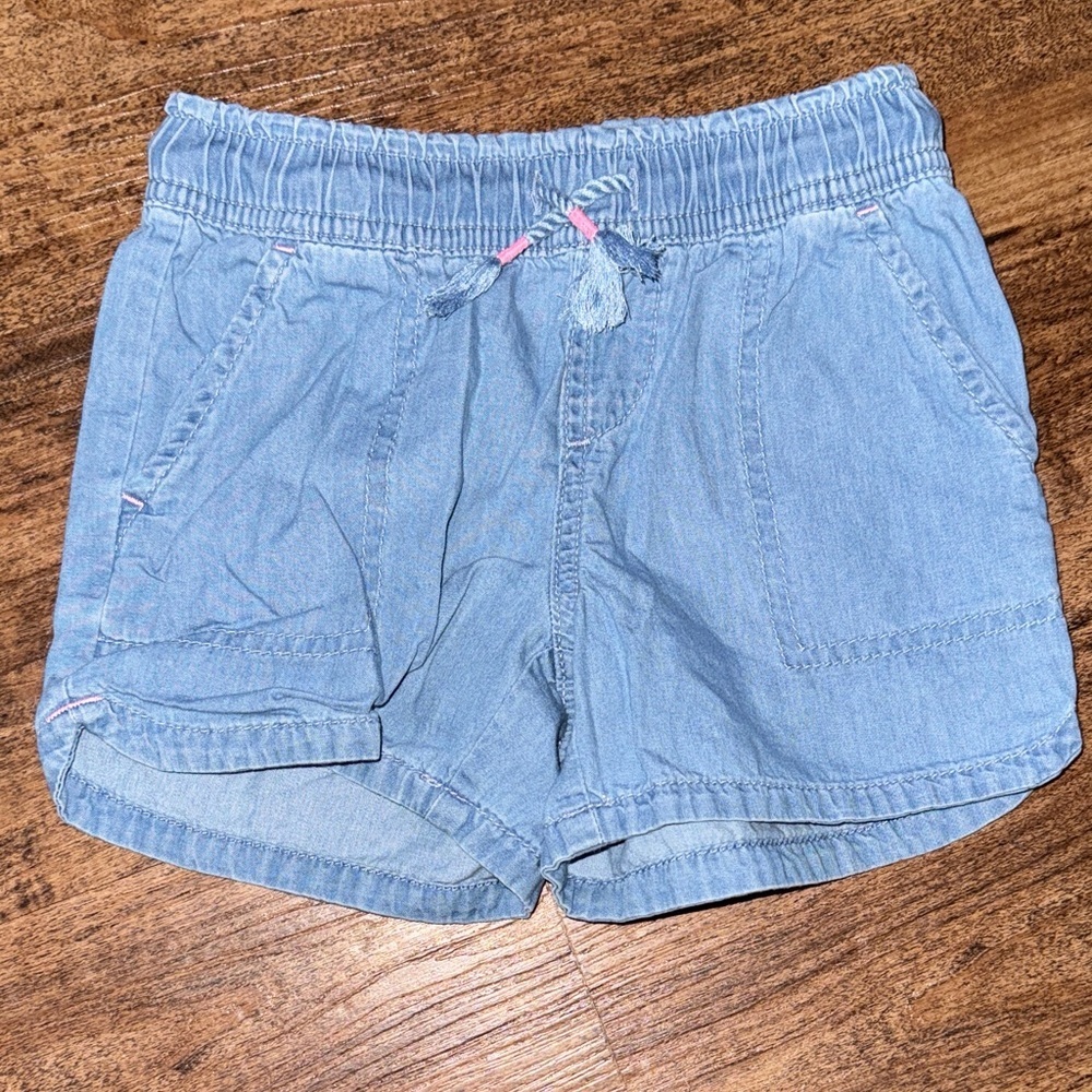 Denim Blue Kid’s Shorts pull on with drawstring xs kids